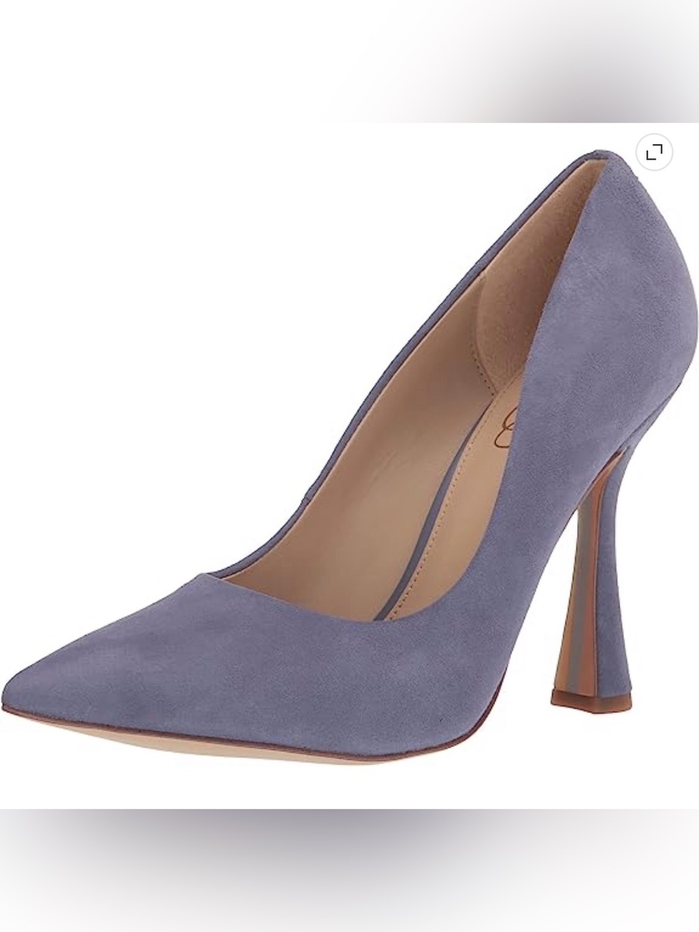 Sam Edelman Dusty Blue Suede Pointed Toe Pumps